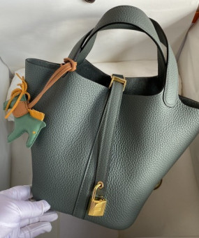 에르메스 피코탄 락22 그리메이어 금장 소가죽